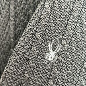 Spyder Gray Knit Sweater with Ribbed Pattern